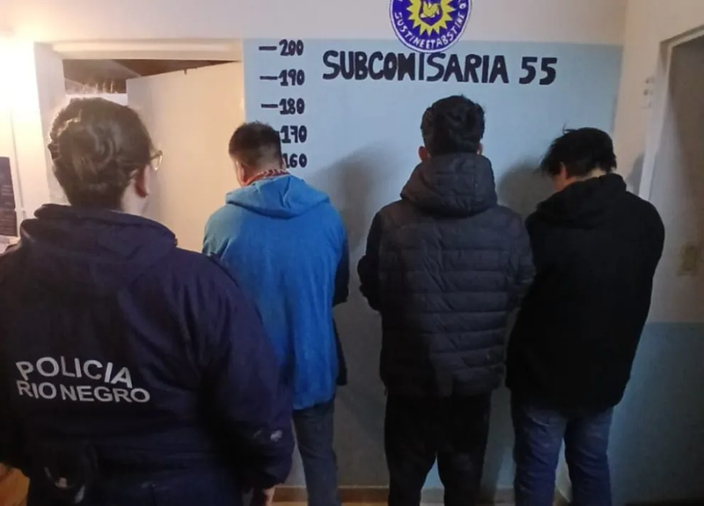 Los hombres quedaron a disposición de la justicia. Foto gentileza Policia RN