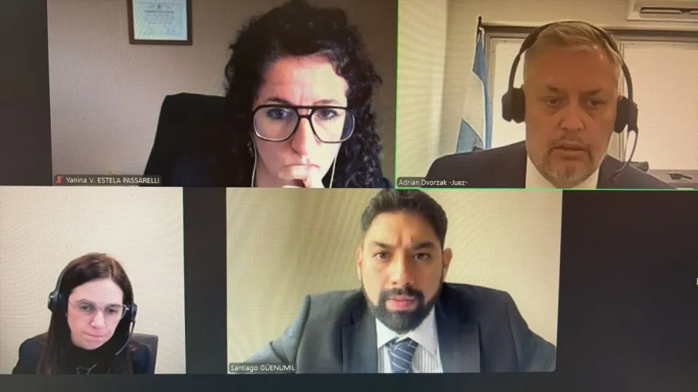 La audiencia de formulación de cargos se realizó a través de zoom. Foto gentileza